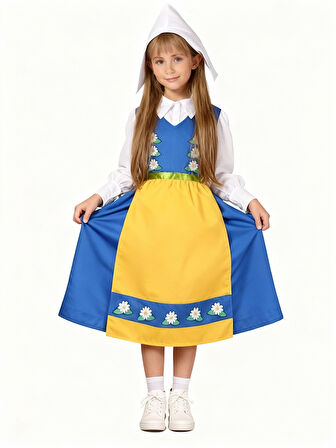 İsveç Kız Çocuk Kostümü