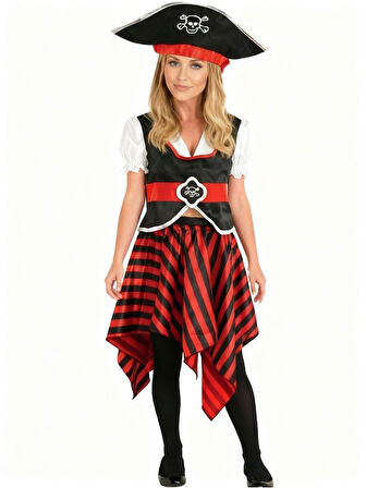 Yetişkin Kadın Korsan Kostümü