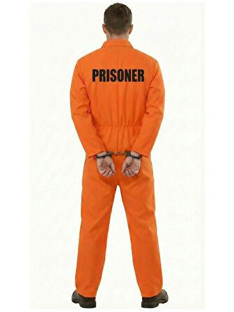 Turuncu Mahkum Kostümü | Yetişkin Hapishane Kıyafeti