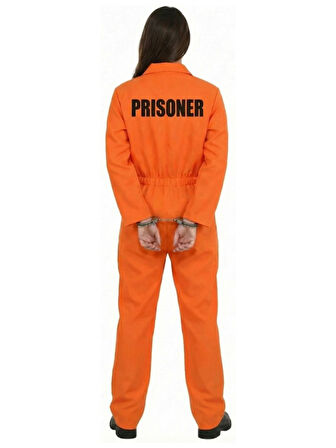 Turuncu Kadın Mahkum Kostümü | Kadın Hapishane Kıyafeti