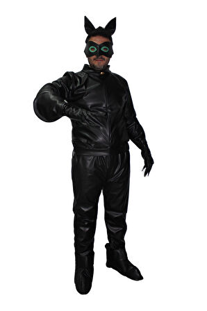 Mucize Uğur Böceği Kara Kedi Kostümü Yetişkin