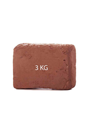 Kahverengi Seramik Hamuru 3 Kg Kırmızı Seramik Çamuru Toprak Doğal Kırmızı Kil Oyun Hamuru Çamuru