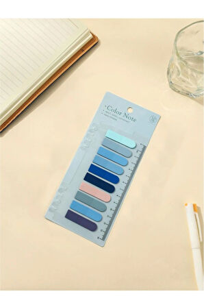 Post-it Kitap Ayracı Mavi Tonları Yuvarlak 10 Renk 200 Adet