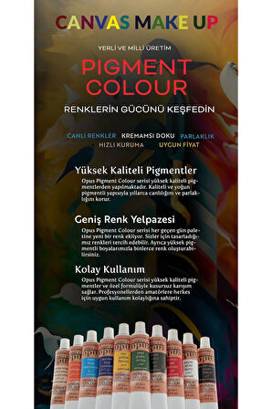 Opus 40 ml Yağlı Boya Seti 6 Renk 3 Ayaklı Şövale Seti Çantalı Metal Şövale 35x50 Tuval Fırça Seti