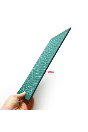 Çift Taraflı Kesim Altlığı A4 Kesim Matı Kretuar Bıçağı 5 Yedek Çelik Cetvel 30 cm A4 Kesim Seti