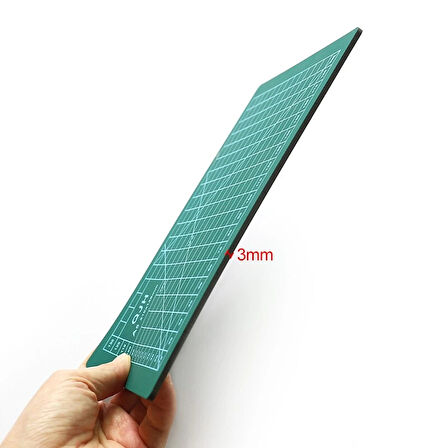 Acuto Çift Taraflı Kesim Altlığı A3 Kesim Matı Kretuar Bıçağı 5 Yedek Çelik Cetvel 30cm A3 Kesim Set