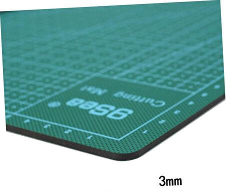 Acuto Çift Taraflı Kesim Altlığı A3 Kesim Matı Kretuar Bıçağı 5 Yedek Çelik Cetvel 30cm A3 Kesim Set