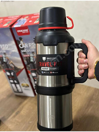 Vacuum 4 Litre Aile Boy Paslanmaz Çelik İSSİ Termos Karışık Renk
