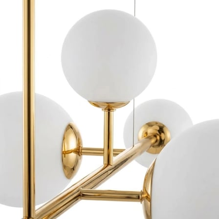 Dioris Gold Opal Camlı Sarkıt Avize & Yemek Masası Avize - Cam Avize