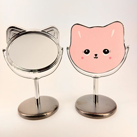 MORDİNO Kedi Çerçeveli 9x14 cm Mini Masa Aynası