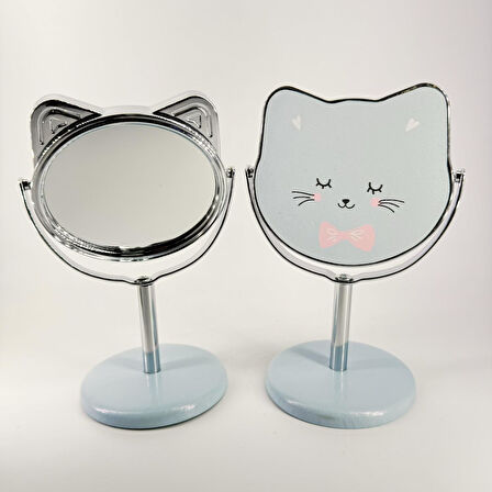 MORDİNO Kedi Çerçeveli 9x14 cm Mini Masa Aynası