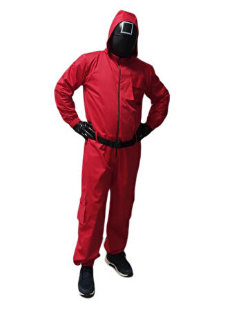 Kare Squid Game Kostümü Yetişkin | Kalamar Oyunu Kostümü 