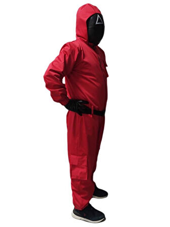 Üçgen Squid Game Kostümü Yetişkin | Kalamar Oyunu Kostümü 