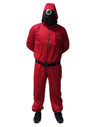 Yuvarlak Squid Game Kostümü Yetişkin | Kalamar Oyunu Kostümü 