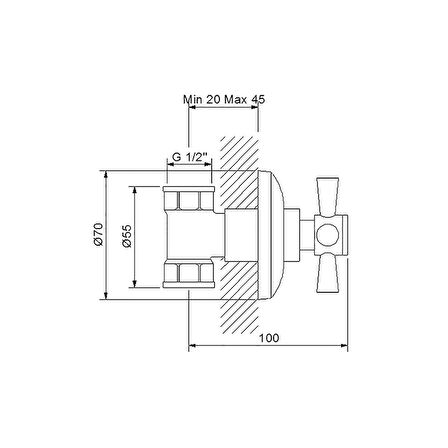 271632G Plus Altın Stop Valf