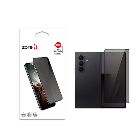 Galaxy Z Fold 7 New 5D Privacy Hayalet Cam Ekran Koruyucu