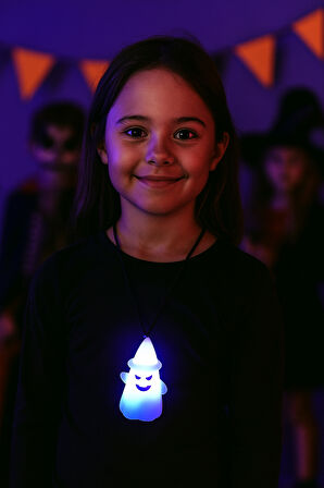 Halloween Hayalet Modeli kolye ışıklı 6x3cm