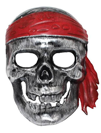 Halloween Cadılar Bayramı Maske Kuru Kafa Korsan Bandanalı Korku Maskesi