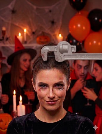 Halloween İngiliz Anahtarı Model Taç Cadılar Bayramı Parti Saç Aksesuarı Korku Temalı