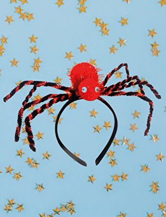 Halloween CadılarTaç Örümcek Ayaklı Çizgili kırmız