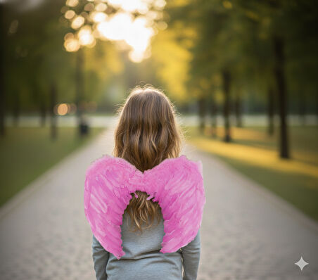 50×35 cm Pembe Tüylü Melek Kanadı – Büyük Boy Kostüm ve Fotoğraf Çekimi Aksesuarı