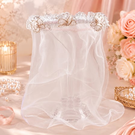 Çiçekli İncili Duvaklı Taç Çember Model Bekarlığa Veda Parti Aksesuarı Bride