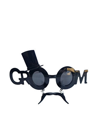 Gözlük Bride-Groom damat Gözlüğü Groom yazılı Bıyıklı Siyah camlı bekarlığa veda komik parti gözlüğü