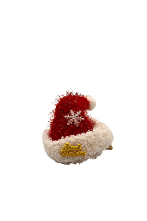 Kar Tanesi Figürlü Şapka Model Yılbaşı Tokası – Hediyelik Saç Aksesuarı