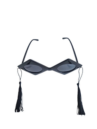 Parti gözlüğü mezuniyet partileri için siyah kenarları püsküllü kep modeli komik parti gözlüğü