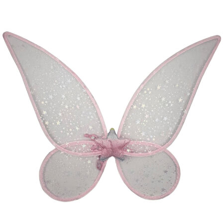 Peri Kanadı Ledli Işıklı Pembe Renkli  Peri Melek Kanadı  3 farklı fonksiyonlu ışık      