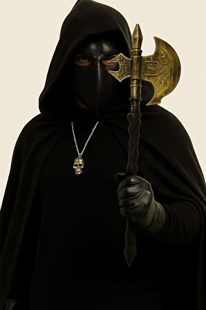 Halloween Cadılar Bayramı Çubuklu  Eskitme Balta 65 Cm Parti Aksesuarı