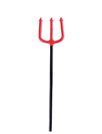 Halloween Cadılar Bayramı Şeytan Mızrağı 52 cm kırmızı 3 Çatllı Katlanabilir Korku Aksesuarı