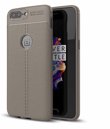 OnePlus 5 Uyumlu Kılıf Niss Silikon Kapak Gri