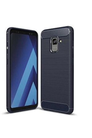 Samsung Galaxy A8 2018 Uyumlu Kılıf Room Silikon Kapak Lacivert