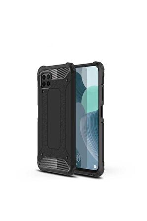 Huawei P40 Lite Uyumlu Kılıf Crash Silikon Kapak Siyah