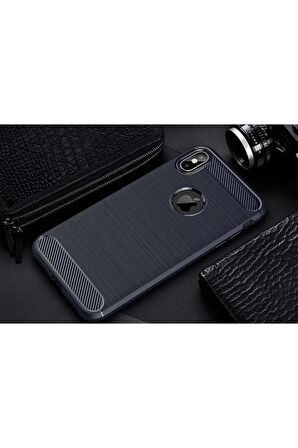 Apple iPhone X Uyumlu Kılıf Room Silikon Kapak Lacivert