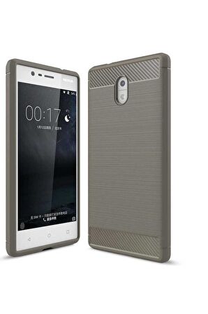 Nokia 6 Uyumlu Kılıf Room Silikon Kapak Gri
