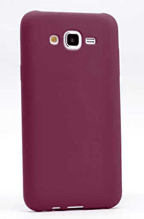 Samsung Galaxy J2 Uyumlu Kılıf Premier Silikon Kapak Mürdüm