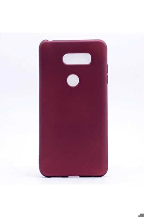 LG V30 Uyumlu Kılıf Premier Silikon Kapak Mürdüm