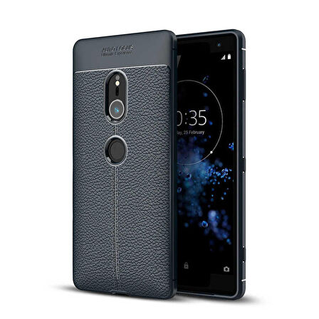 Sony Xperia XZ2 Uyumlu Kılıf Niss Silikon Kapak Lacivert