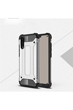 Huawei P20 Uyumlu Kılıf Crash Silikon Kapak Gri