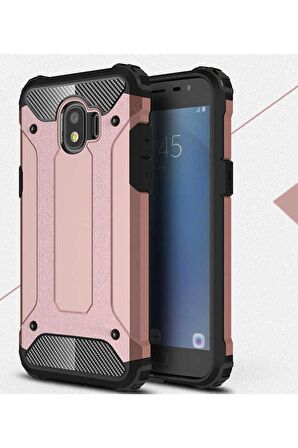 Samsung Galaxy J2 Pro 2018 Uyumlu Kılıf Crash Silikon Kapak Rose Gold