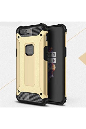OnePlus 5 Uyumlu Kılıf Crash Silikon Kapak Gold