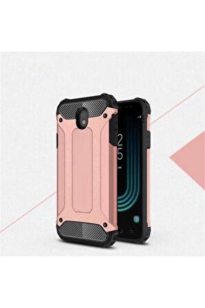 Samsung Galaxy J7 Pro Uyumlu Kılıf Crash Silikon Kapak Rose Gold