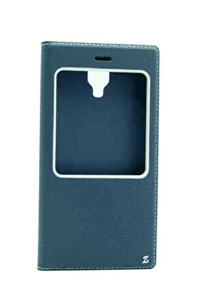 Casper Via A1 Plus Uyumlu Kılıf Dolce Kapaklı Kılıf Koyu Yeşil