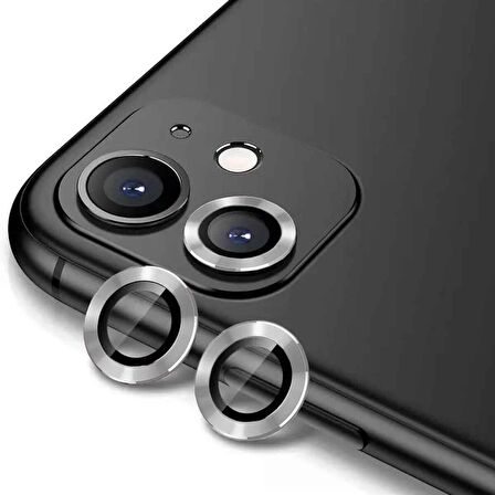 Apple iPhone 12 Mini Uyumlu CL-12 Premium Safir Parmak İzi Bırakmayan Anti-Reflective Kamera Lens Koruyucu Gümüş