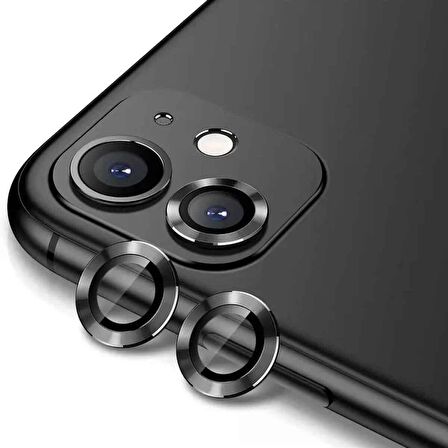 Apple iPhone 11 Uyumlu CL-12 Premium Safir Parmak İzi Bırakmayan Anti-Reflective Kamera Lens Koruyucu Siyah
