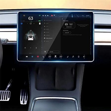 Tesla Model Y Araç Multimedya Temperli Cam Ekran Koruyucu