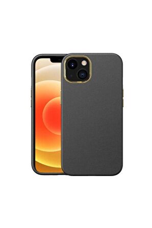 Apple iPhone 13 Mini Uyumlu Kılıf Natura Kapak Siyah