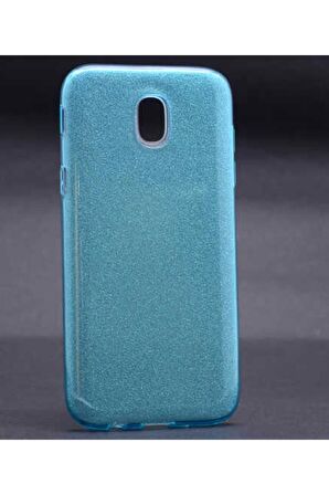 Samsung Galaxy J3 Pro Uyumlu Kılıf Shining Silikon Mavi